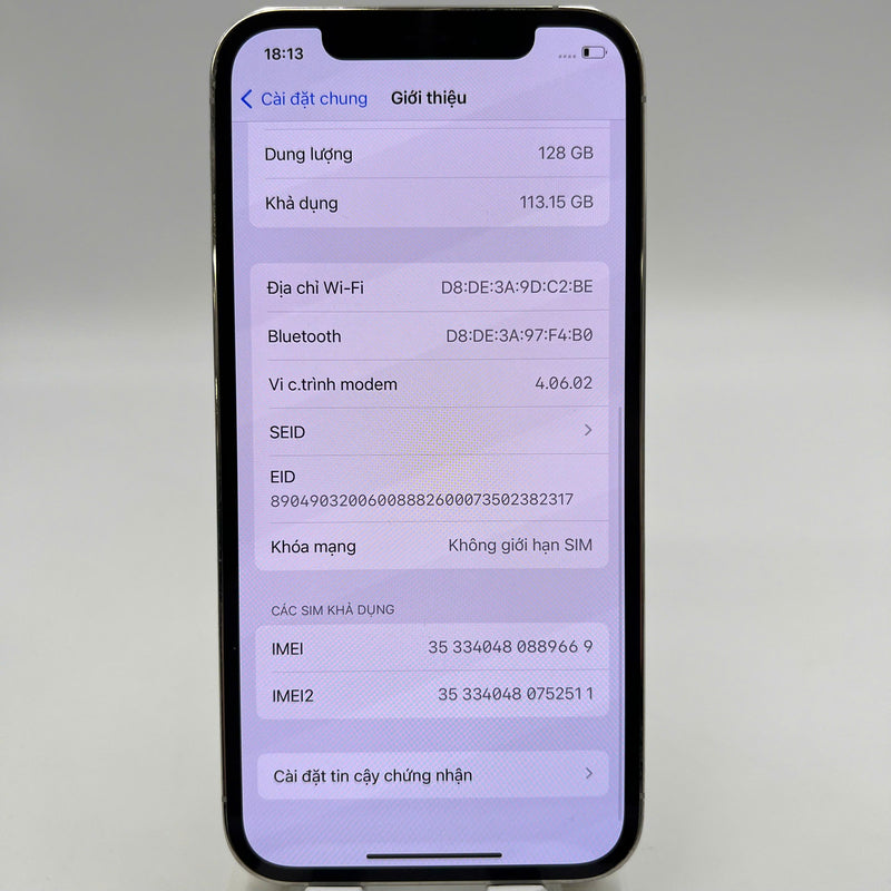 iPhone 12 Pro 128GB ရွှေရောင် 98% ဘက်ထရီ 85% စက်ပစ္စည်းသည် ကွန်ရက်အခကြေးငွေအားလုံးကို ပေးချေပြီး နိုင်ငံတကာ Apple အဖြစ် အသုံးပြုသည် - HH3878 