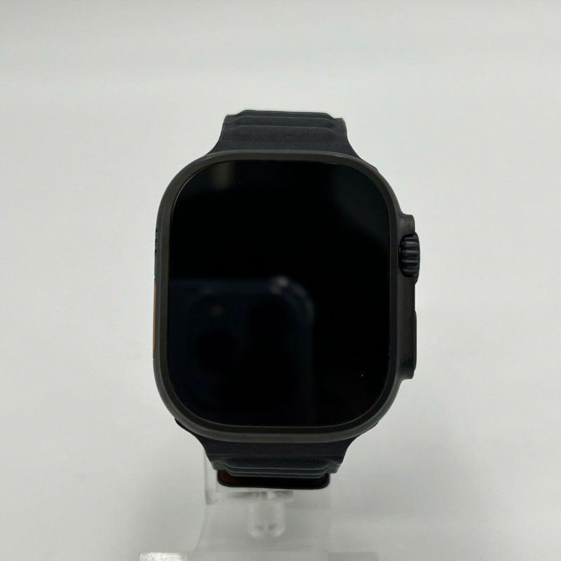Apple Watch Ultra 3 49mm GPS + 5G Black Titanium Case with Blue Ocean Band 100% အသက်မသွင်းရသေး (အလုံပိတ်၊ ကြိုးဝိုင်းသေတ္တာကို ဖွင့်ထားသည်) 