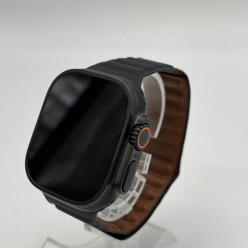 Apple Watch Ultra 3 49mm GPS + 5G Black Titanium Case with Blue Ocean Band 100% အသက်မသွင်းရသေး (အလုံပိတ်၊ ကြိုးဝိုင်းသေတ္တာကို ဖွင့်ထားသည်) 