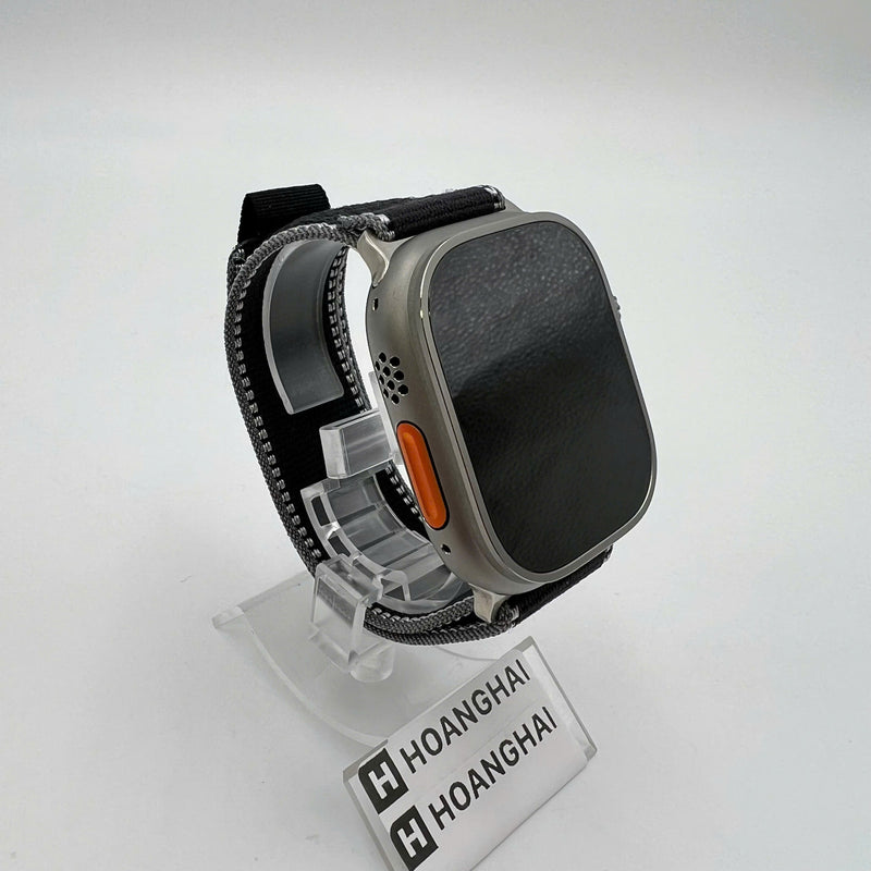 Apple Watch Ultra 3 49mm GPS + 5G Black Titanium Case with Blue Ocean Band 100% အသက်မသွင်းရသေး (အလုံပိတ်၊ ကြိုးဝိုင်းသေတ္တာကို ဖွင့်ထားသည်) 