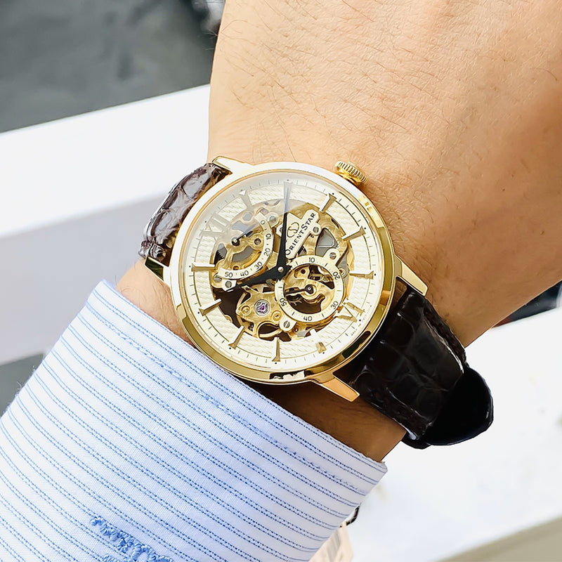 オリエントスター セミスケルトン 腕時計 WZ0031DX 